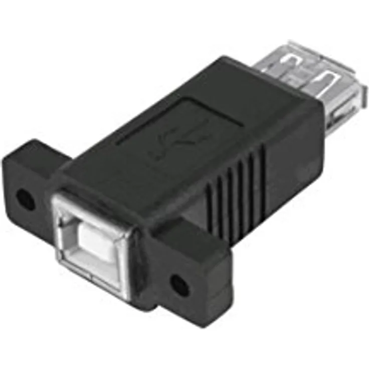 Lyndahl LKPA007 USB Einbau Adapter von B-Buchse auf A-Buchse, Adapter zur Frontplattenmontage für USB-Kabel
