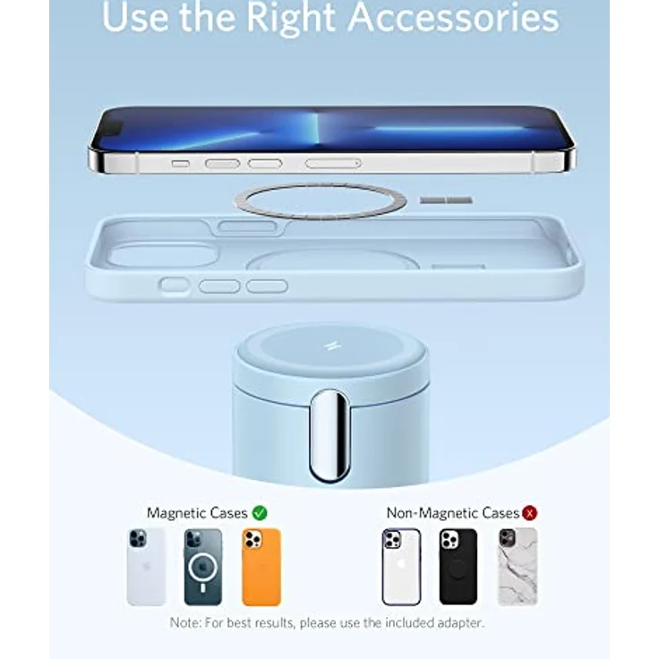 Anker 623 Magnetic Wireless Charger (MagGo), 1,5 m, blau (B2568331) – Bild 7