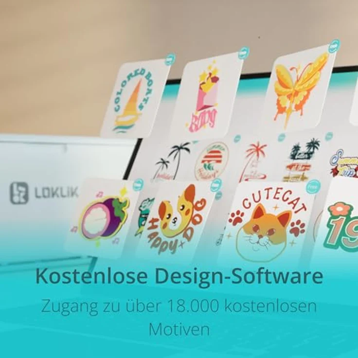 LOKLiK iCraft Plotter-Maschine – Schneidemaschine für Textilien und mehr, rosa, mit über 100 Schnittmaterialien und kostenloser Designsoftware – Bild 5