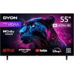 DYON Movie Smart 55 VX-2, 55 Zoll (139 cm) 4K UHD Smart TV mit Triple Tuner, VIDAA OS, App Store, Hotelmodus