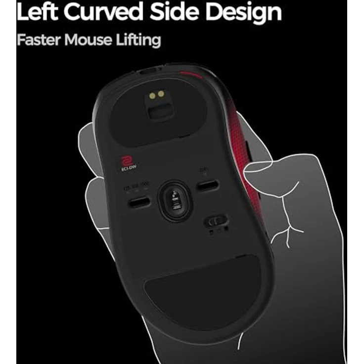 BenQ Zowie EC3-DW, Kabellose 4K-Maus für E-Sport, 59 g, asymmetrisch, 3950 Sensor, optimierter 4K-Empfänger, treiberlos – Bild 5