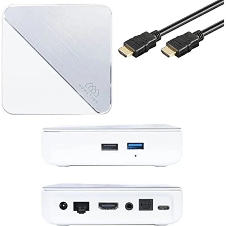 Homatics Box R 4K Plus Android 11 TV Mediaplayer (32GB Flash, Google, Netflix 4K Dolby Vision & Atmos, Disney+, Prime Video, 4K UHD, AV1, 1Gbit, DTS, HDR10+, WiFi 6, Bluetooth 5.0, Weiß) – Bild 1