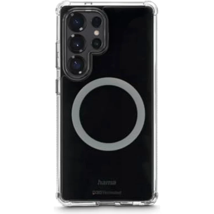 Hama Magnetische Handyhülle Extreme Protect für Samsung Galaxy S25 Ultra, D3O-lizenziert, Qi2 kompatibel, transparente Hülle mit Anti Gelbstich und induktiver Ladefunktion – Bild 1