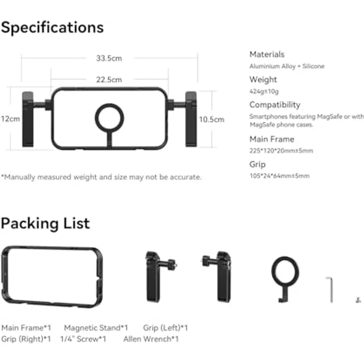 ULANZI Magnetischer Telefonkäfig C001, mit MagSafe-Kompatibilität, abnehmbares Design und dualen Griffen – Bild 2