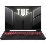 ASUS TUF Gaming A16 FA607PI-QT007W Laptop 40,6 cm (16") WQXGA AMD Ryzen™ 9 7845HX 16 GB DDR5-SDRAM 1 TB SSD NVIDIA GeForce RTX 4070 Wi-Fi 6 (802.11ax) Windows 11 Home Schwarz, Grau
