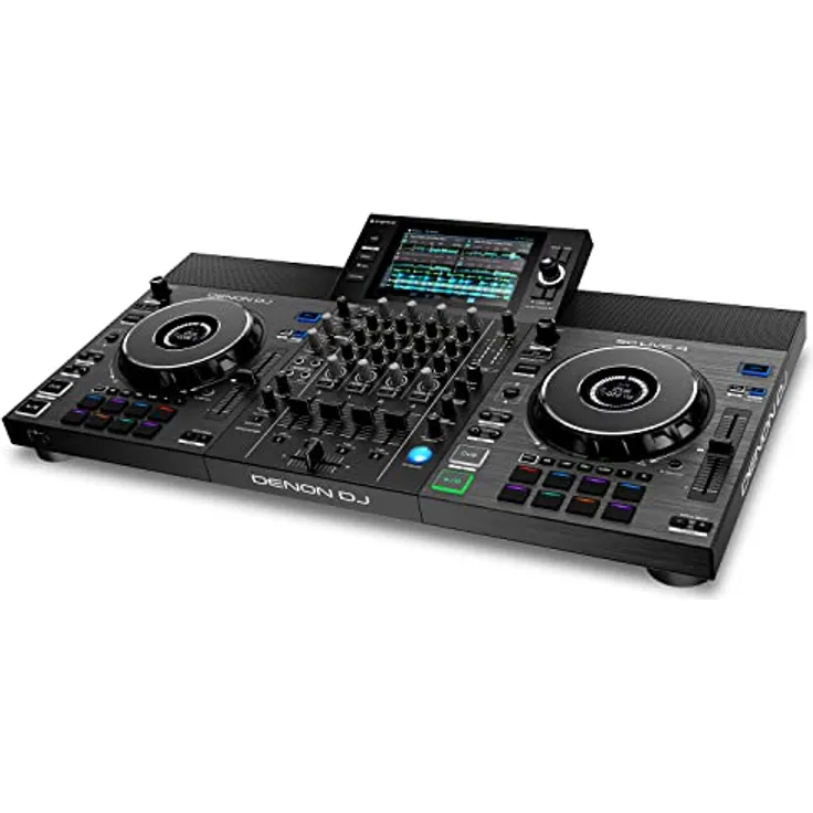 Denon DJ SC LIVE 4 - Standalone DJ-Controller, 4-Kanal Mixer, Amazon Music Streaming, WLAN, Lautsprecher, Serato DJ & Virtual DJ kompatibel