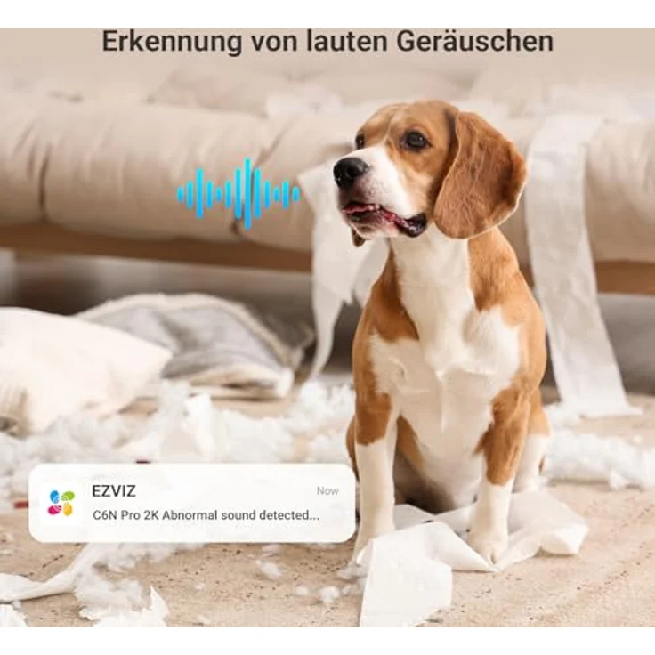 EZVIZ C6N Pro, 2K WLAN Überwachungskamera Innen, 360º PTZ mit Personenerkennung, Farbige Nachtsicht, Geräuscherkennung, Zwei-Wege-Audio, Auto-Cruise, Schwarz – Bild 3