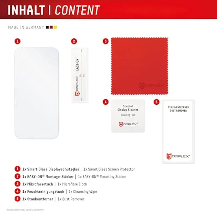 Displex Smart Glass (9H) für iPhone 17 Pro Max, unzerbrechlicher Displayschutz, ultra-dünn, unsichtbar, einfache Montage mit EASY-ON Sticker – Bild 4