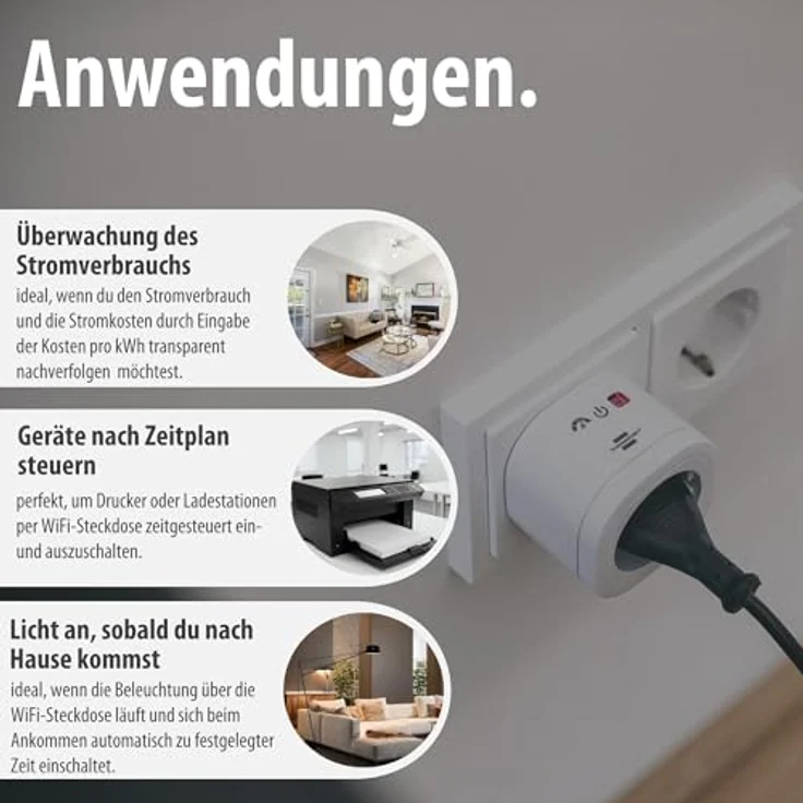 Brennenstuhl 1294880, Smarte Steckdose, WLAN, kabellos, weiß, 3680 W – Bild 7