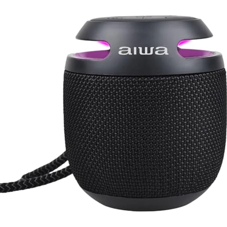 Aiwa Tragbare Bluetooth-Lautsprecher BST-100/BK, Schwarz, kompakter Bluetooth Lautsprecher mit tragbarem Design – Bild 8