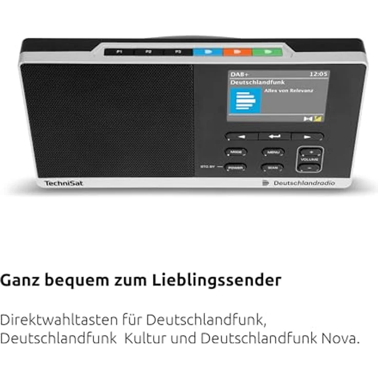 TechniSat DIGITRADIO 215 ASA Deutschlandradio Edition, Küchenradio mit DAB+/UKW, 2,8 Zoll TFT-Farbdisplay und ASA-Warnfunktion – Bild 3
