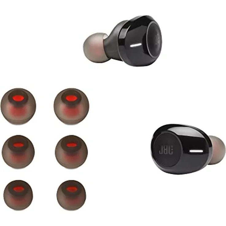 kwmobile 6X Polster kompatibel mit JBL Tune 120TWS / T125TWS - 3 Größen - Silikon Ohrstöpsel In-Ear Kopfhörer - Schwarz