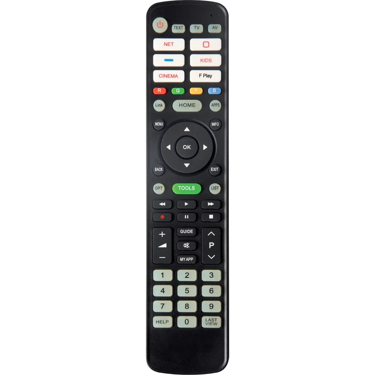 VIVANCO Fernbedienung für Panasonic-Fernseher, inklusive Apps und Streaming-Diensten, ergonomisches Design