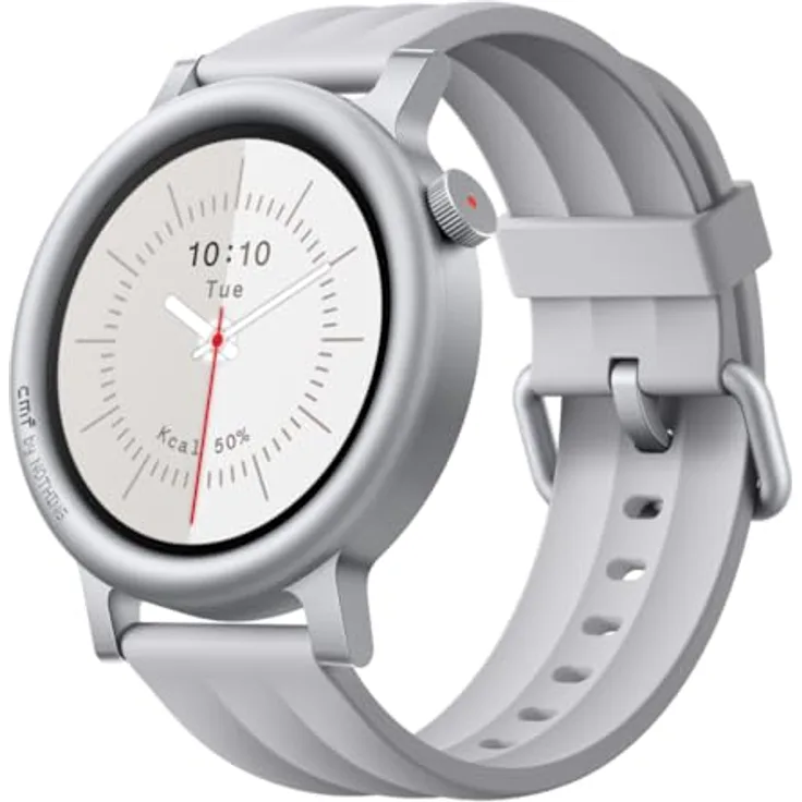 CMF BY NOTHING CMF Watch 3 Pro – Smartwatch 1,43" AMOLED, 13 Tage Akku, Dual-GPS, Bluetooth-Anrufe mit KI-Rauschunterdrückung, Herzfrequenz- & Schlaftracking – Hellgrau