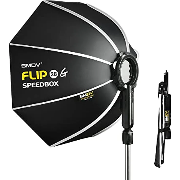SMDV Speedbox Flip 28G, achteckige Softbox mit 70 cm Durchmesser, schnell ein- und ausklappbar – Bild 1