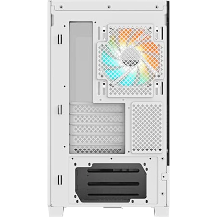 GIGABYTE C201 Panoramic Ice, Mid-Tower PC-Gehäuse mit gehärtetem Glas, Unterstützung für 360-mm-Radiator, inklusive 3 ARGB-Lüfter, USB 3.0, optimiertes Airflow-Design – Bild 5