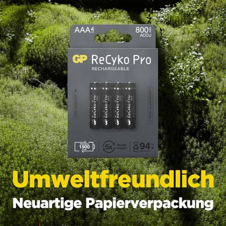 GP ReCyko+ PRO 4 Akkus AAA Micro Akku – Bild 6