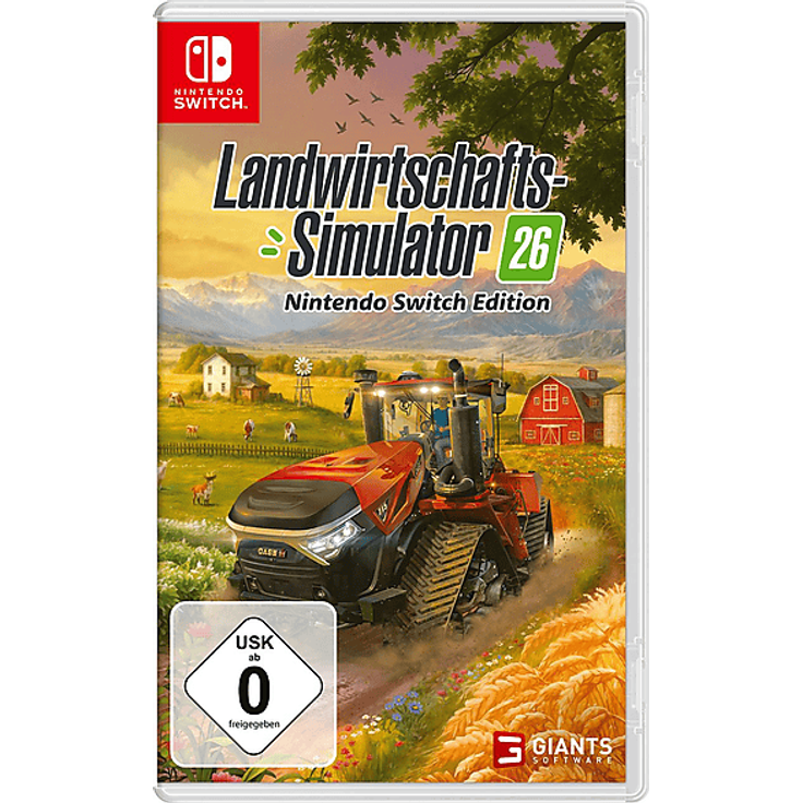 GIANTS SOFTWARE Landwirtschafts-Simulator 26: Nintendo Switch Edition, 120+ authentische Maschinen, 15 Feldfrüchte, neue Karten und Farm-Herausforderungen