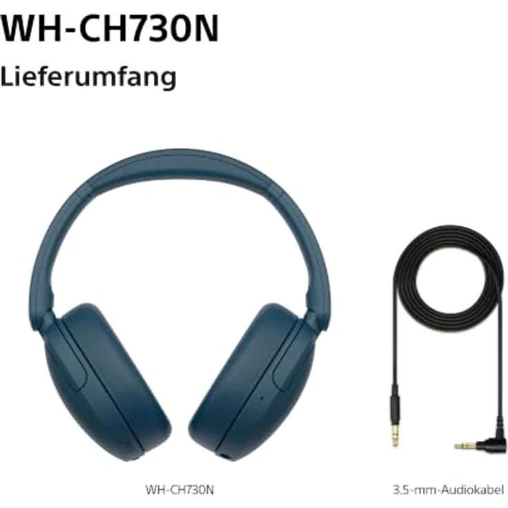 Sony WH-CH730N, Kabellose Kopfhörer mit Geräuschunterdrückung, Blau – Bild 10