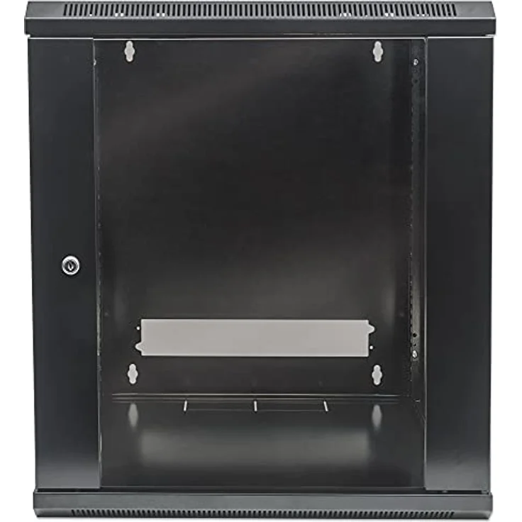 Intellinet 19" Wandverteiler, 12 HE Serverschrank mit Sicherheitsglastür, Schwarz – Bild 3