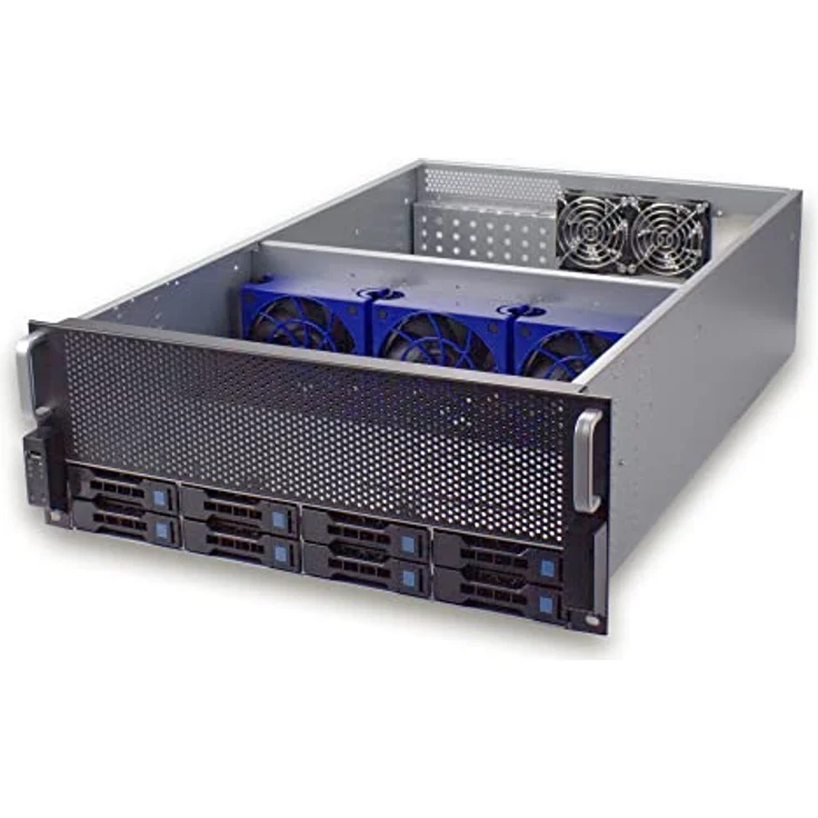 FANTEC SRC-4080X08 4HE 8xSAS&SATA ohne NT 8x3,5"/2.5"+2x2.5 intern HDD/SSD, 680mm, 6G Backplane – Bild 2