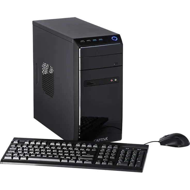 "CAPTIVA B5A 21V4 Business-PC (AMD Ryzen 5 5600G, 16GB RAM, 1000GB SSD, Luftkühlung, schwarz)"