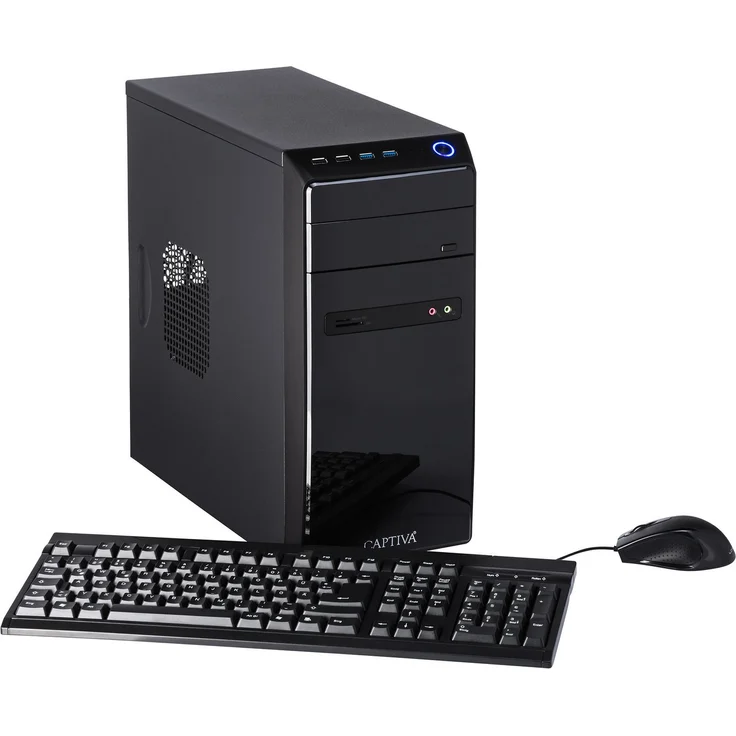 "CAPTIVA B5A 21V4 Business-PC (AMD Ryzen 5 5600G, 16GB RAM, 1000GB SSD, Luftkühlung, schwarz)"