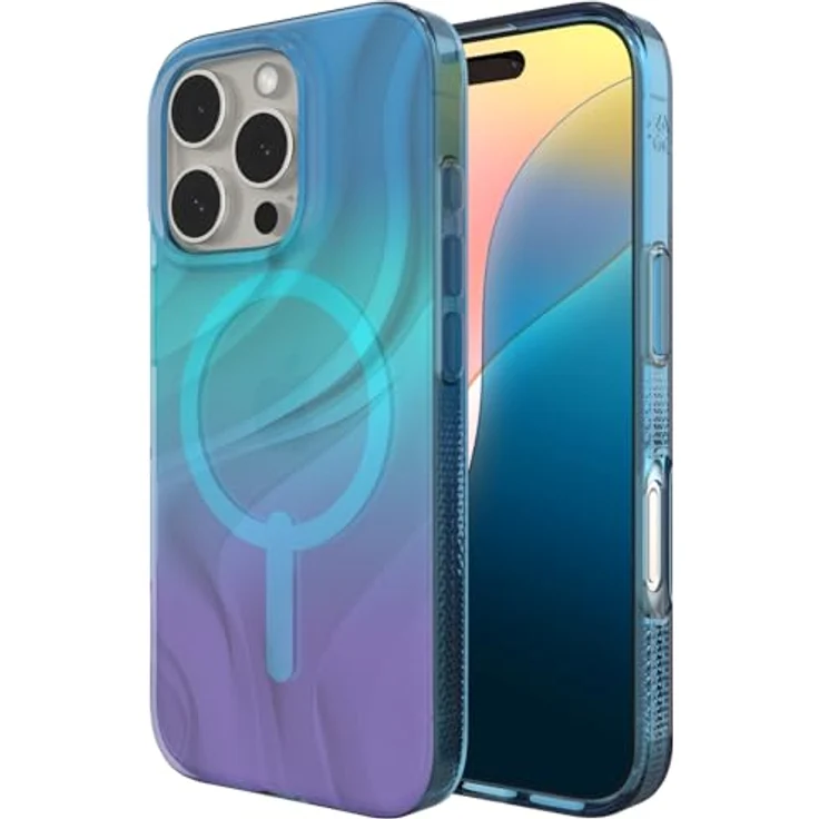 ZAGG Milan Snap, Graphen-verstärkte Hülle für iPhone 16 Pro [6.3-Inch], MagSafe-kompatibel, schlankes Design, stoßfest, Rückabdeckung (Tiefes Aurora) – Bild 1