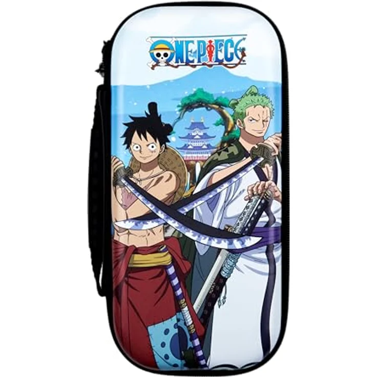 Konix One Piece Schutz- und Transporthülle für Nintendo Switch, Switch Lite und Switch OLED - Aufbewahrung von 8 Spielen - Wano Luffy und Zoro Motiv – Bild 1