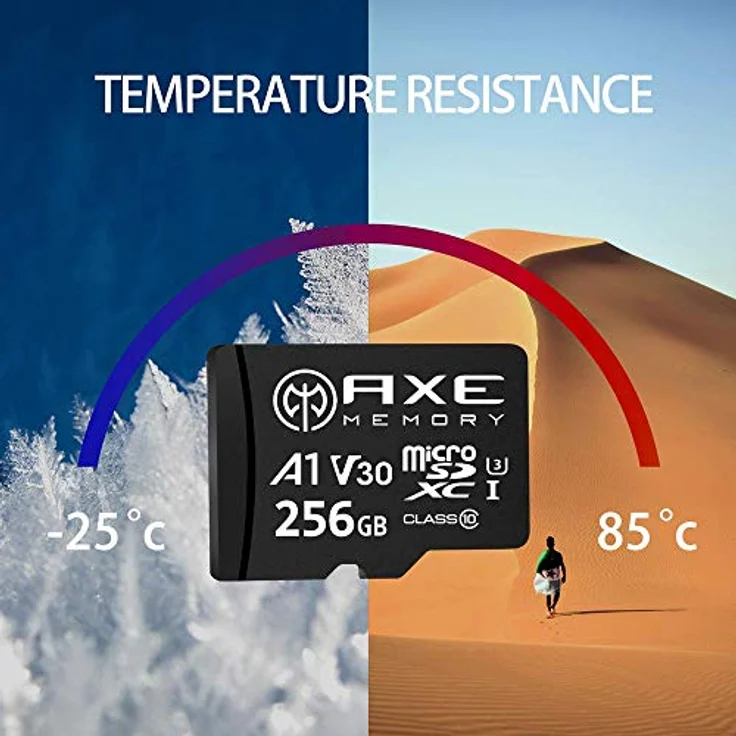 AXE AXP4K256 microSDXC-Speicherkarte mit SD-Adapter mit A1 App Performance, V30 UHS-I U3 4K – Bild 4