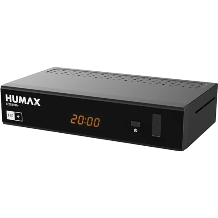 Humax Digital Eco II HD+ Satelliten-Receiver, DVB-S2 (HDTV, USB, geringer Stromverbrauch, HDMI und SCART) inkl. HD+ Karte für 6 Monate, schwarz – Bild 1