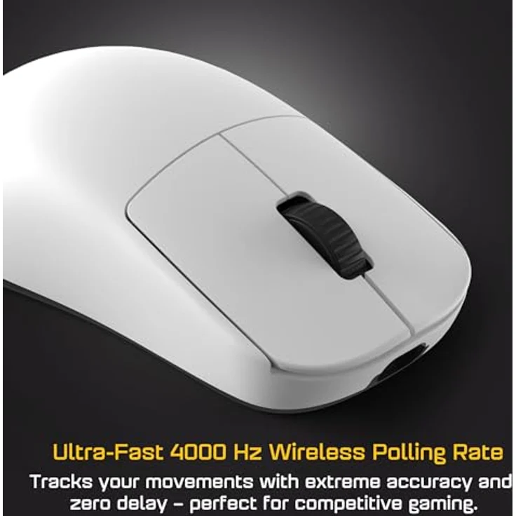 Endgame Gear OP1w 4k v2, Kabellose Gaming-Maus mit 4.000 Hz Polling-Rate, Custom PixArt PAW3950 Sensor, 60 g, weiß – Bild 3