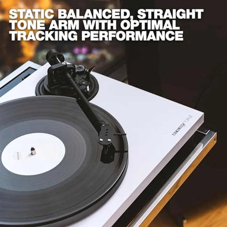 Reloop Turn 2-Wei Analoger HiFi Plattenspieler für Audio Puristen, Weiß – Bild 3