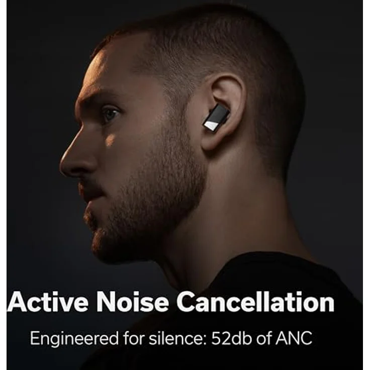 Status Pro X Wireless Earbuds, Triple Speaker Driver mit Hi-Res Audio und 52dB ANC, 6 Beamforming Mics, Bluetooth 5.3, Schwarz – Bild 2