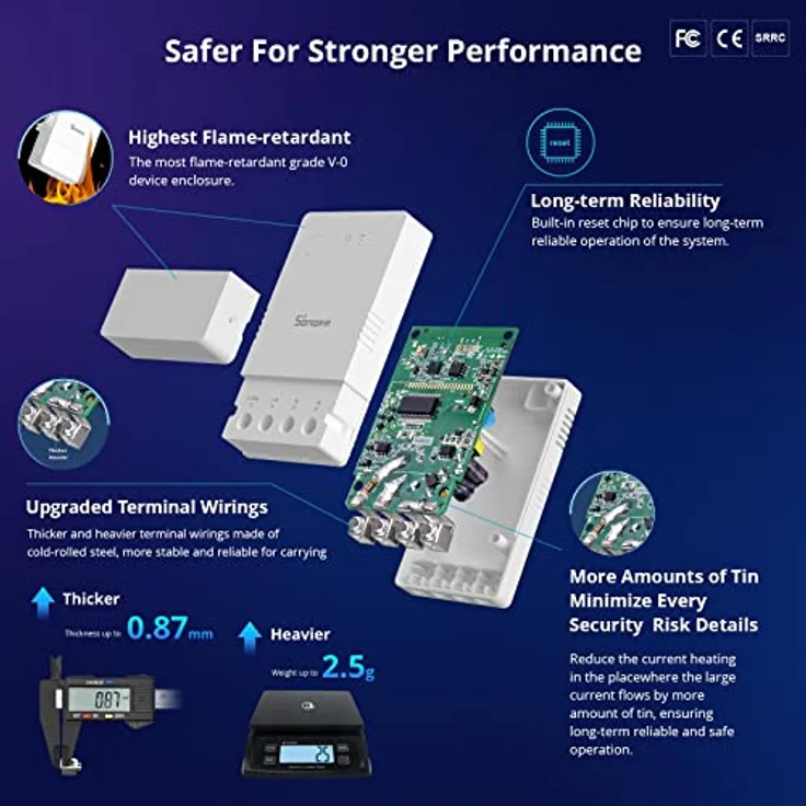Sonoff Smart Switch POW (POWR316) Origin R3 1 Kanal 16A Schaltaktor mit Energiemessung WLAN – Bild 5