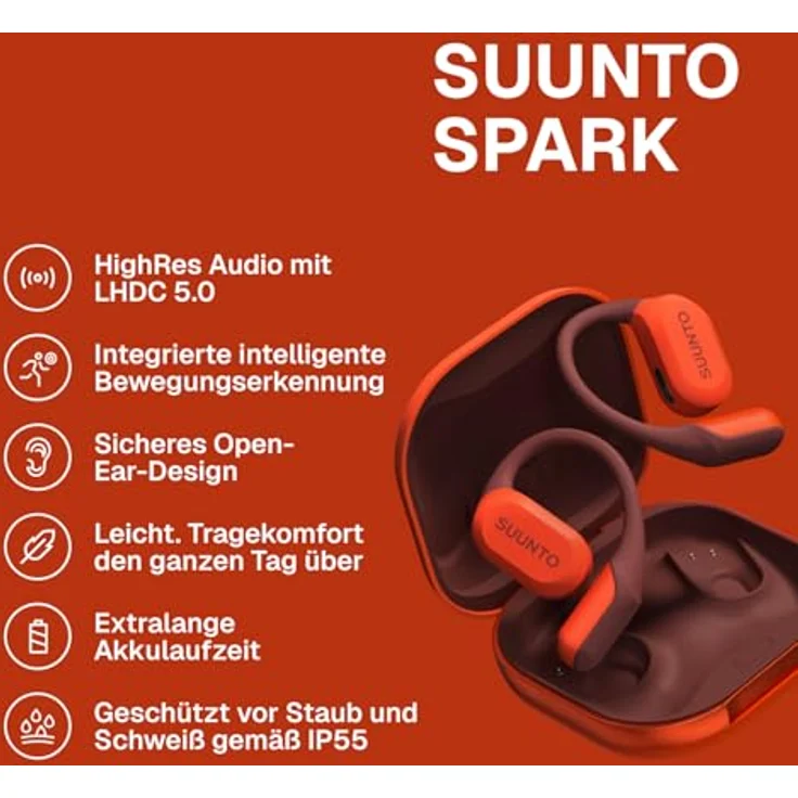 Suunto Sparks (NC, 7 h, Kabellos), Kopfhörer, Orange – Bild 2