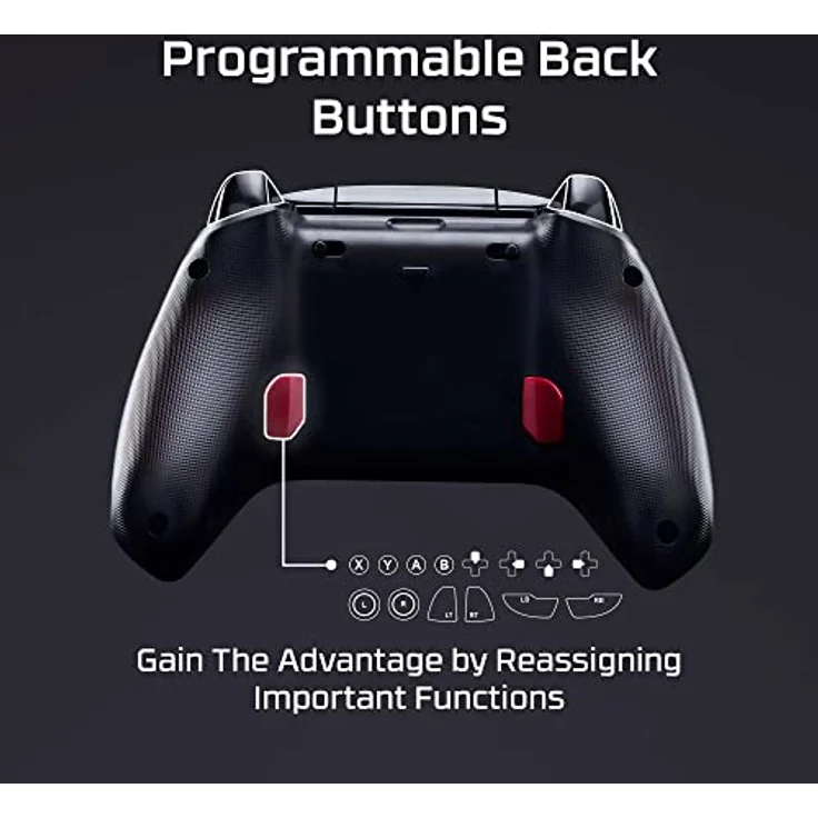 HyperX Clutch Gladiate – Kabelgebundener Controller, offiziell lizenziert von Xbox, 2 Trigger-Locks, programmierbare Tasten, 2 Vibrations-Motoren – Bild 4