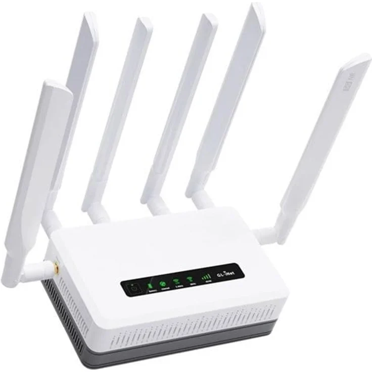 GL.iNet Puli AX GL-XE3000, 5G NR Router mit 5G Wi-Fi 6, 2 Nano-SIM-Steckplätzen und 6400 mAh Akku