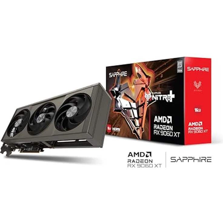 Sapphire Nitro+ AMD Radeon RX 9060 XT Gaming OC, 16GB Grafikkarte mit Dual HDMI-DP