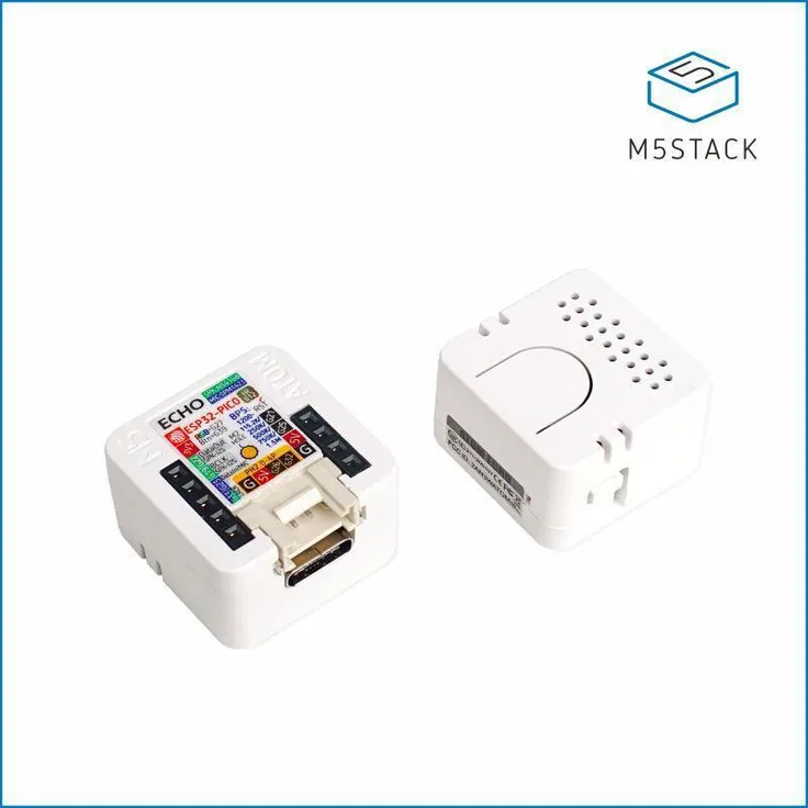 M5Stack ATOM Echo Smart Speaker Development Kit, Bluetooth Lautsprecher mit RGB-LED und ESP32, kompakt 24x24x17 mm