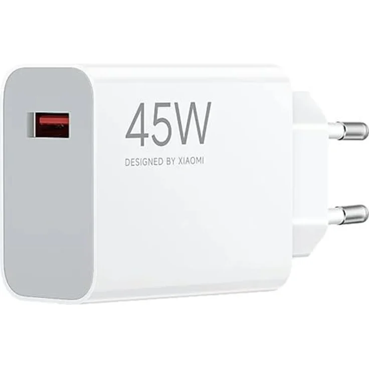 Xiaomi Turbo Charger USB-A 45W, Schnelles Ladegerät mit EU Stecker, Weiß, Überstrom- und Überspannungsschutz – Bild 1