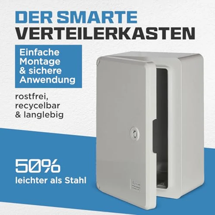 Boxexpert BXPPABSG200300130-F01 Switchboard cabinet 200 x 300 x 130 Acrylonitrile butadiene styrene Light grey 1 pc(s) – Bild 5