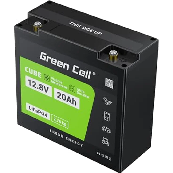 Green Cell CUBE LiFePO4 Spezial-Akku, 12.8V 20Ah Li-Ion Batterie für Traktoren und Rasenmäher, hohe Sicherheit und lange Lebensdauer – Bild 2