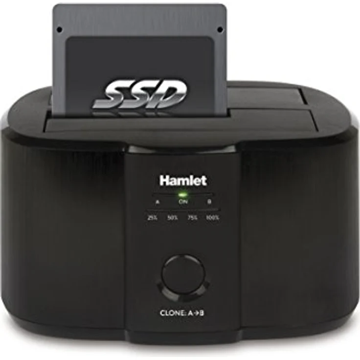 Hamlet hxdd2535cln, Externe Festplattenbox für zwei 2,5/3,5 Zoll SATA-Festplatten, Schwarz, mit USB 3.0 und HD-Klonfunktion – Bild 5