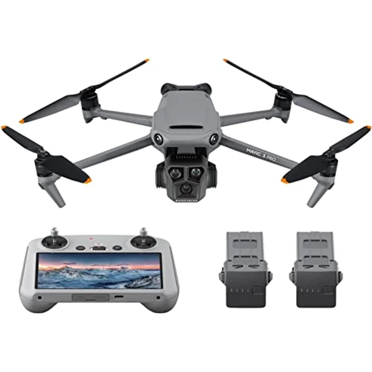 DJI Mavic 3 Pro Fly More Combo mit DJI RC (Bildschirmfernsteuerung), Flaggschiff-Drohne mit Dreifachkamera und 4/3 CMOS Hasselblad-Kamera, 15 km HD-Videoübertragung, drei Akkus, Ladestation und mehr – Bild 1