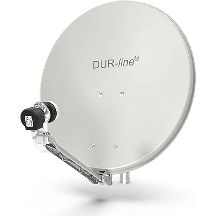 DUR-line Select 60/65 cm Sat Anlage 1 Teilnehmer Komplett Set hellgrau – Bild 2