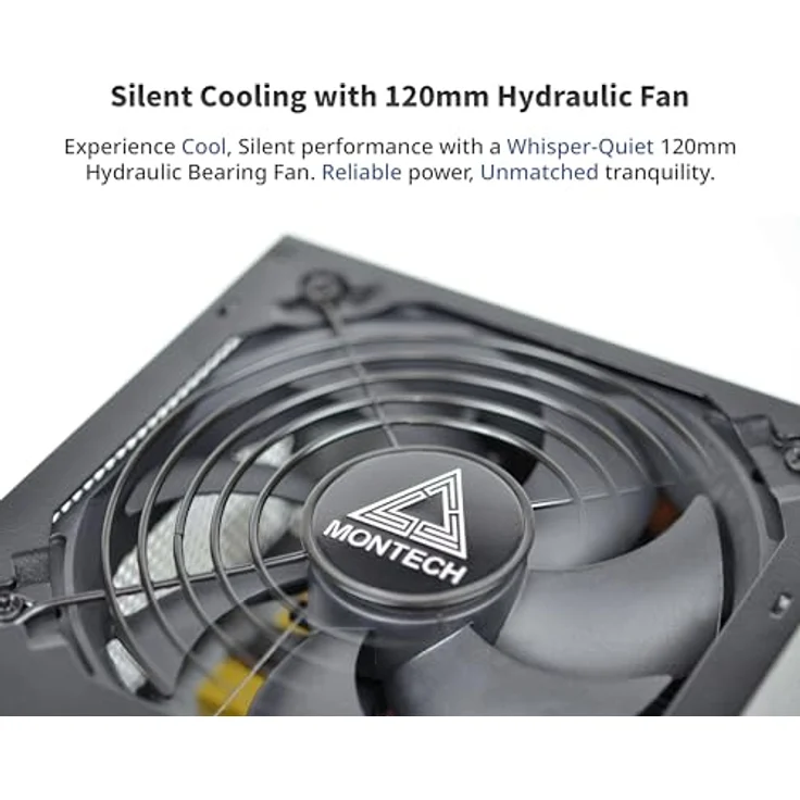 Montech APX 750 W, Nicht-modulares 80 Plus Netzteil mit DC-zu-DC-Technologie, weiß, 120 mm Lüfter, 6 Sicherheitsmechanismen – Bild 4