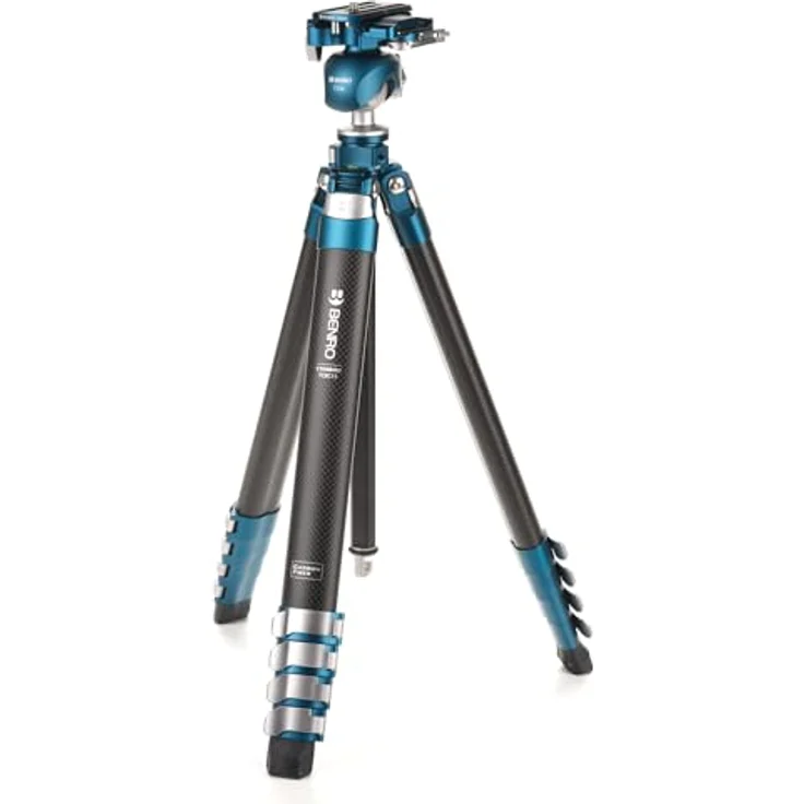 Benro CyanBird TCBC15FS30, Kohlefaser-Stativ-Set mit FS30-Kugelkopf, Schnellwechselplatte und Tragetasche, für DSLR und spiegellose Kameras, 1,18 kg leicht – Bild 1