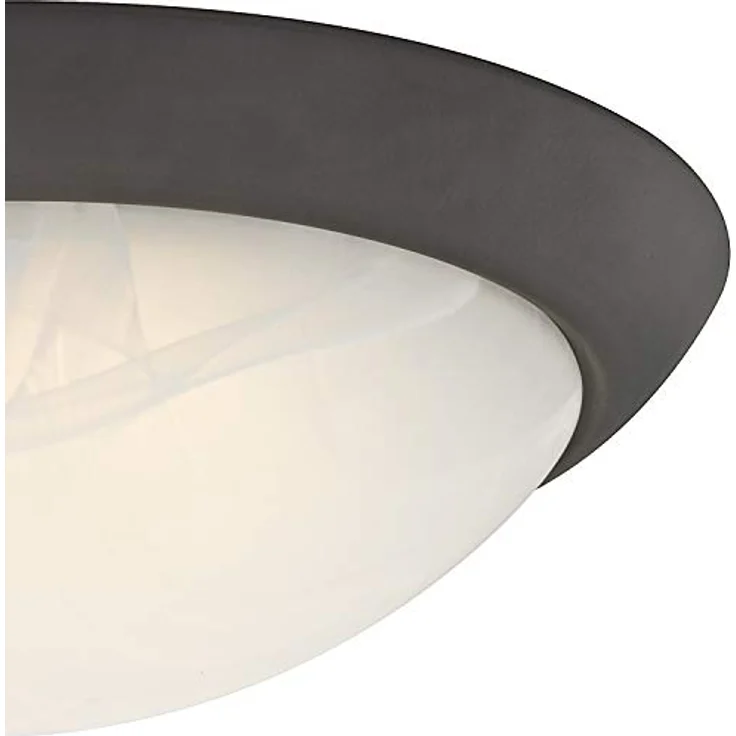 Westinghouse Lighting 28 cm Dimmbare LED-Deckenleuchte in geölter Bronze mit weißem Alabasterglas – Bild 4