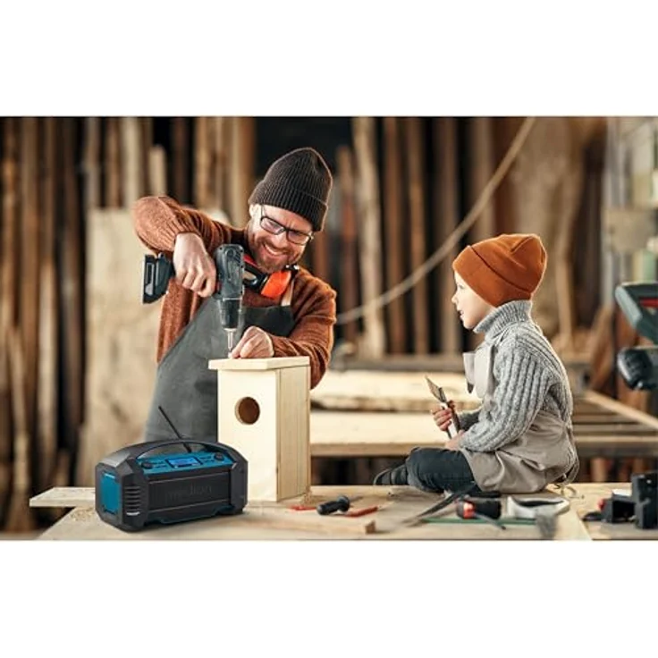 Medion® LIFE® E66050 Baustellenradio, tragbares DAB+/FM/AM Radio mit 15 W, Bluetooth 5, spritzwassergeschützt, blau – Bild 8